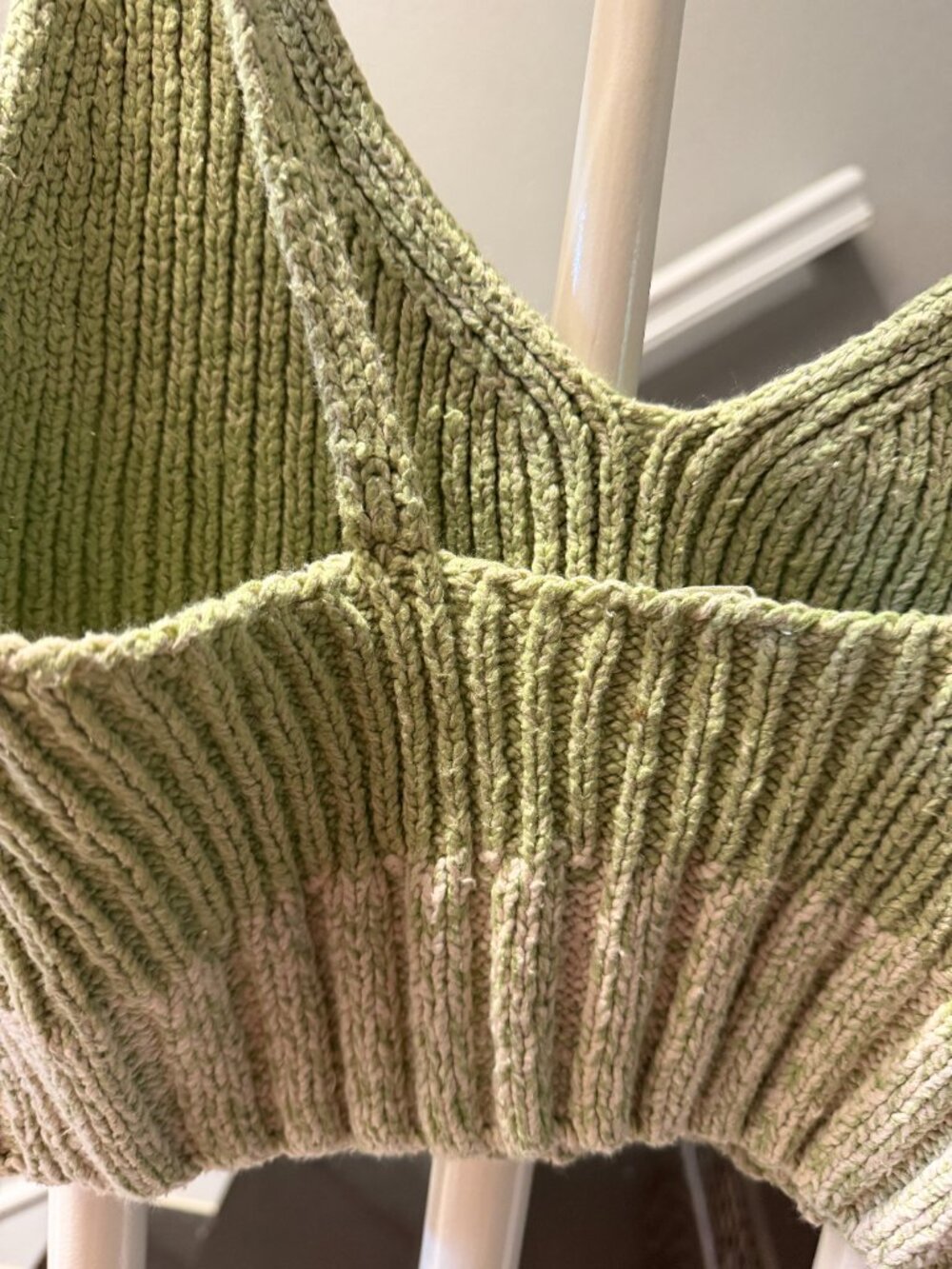 Free People Intimately Sage Green Knit Crop Tank - M - Picture 4 of 4